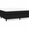 Clicnbuy Estructura de cama box spring tela negro 180x200 cm