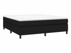 Clicnbuy Estructura de cama box spring tela negro 180x200 cm