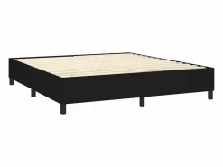 Clicnbuy Estructura de cama box spring tela negro 180x200 cm