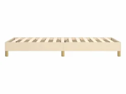 Outlet Clicnbuy Estructura de cama box spring tela color crema 90x190 cm