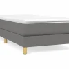 Sale Clicnbuy Estructura de cama box spring tela gris oscuro 90x190 cm