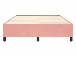 Clicnbuy Estructura de cama box spring terciopelo rosa 140x190 cm