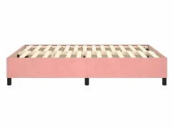 Clicnbuy Estructura de cama box spring terciopelo rosa 140x190 cm