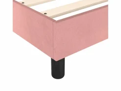 Clicnbuy Estructura de cama box spring terciopelo rosa 140x190 cm