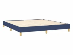 Discount Clicnbuy Estructura de cama box spring tela azul 160x200 cm
