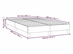 Outlet Clicnbuy Estructura de cama box spring tela azul 120x200 cm