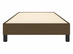 Hot Estructura de cama box spring tela marrón 90x190 cm Somier - 90X190Cm