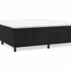 Clicnbuy Estructura de cama box spring terciopelo negro 180x200 cm