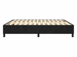 Clicnbuy Estructura de cama box spring terciopelo negro 180x200 cm