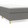 Clicnbuy Estructura de cama box spring tela gris oscuro 90x190 cm
