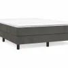 Clicnbuy Estructura de cama box spring terciopelo gris oscuro 140x190cm