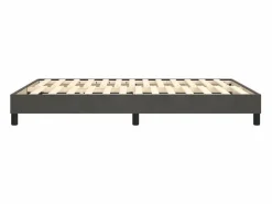 Clicnbuy Estructura de cama box spring terciopelo gris oscuro 140x190cm