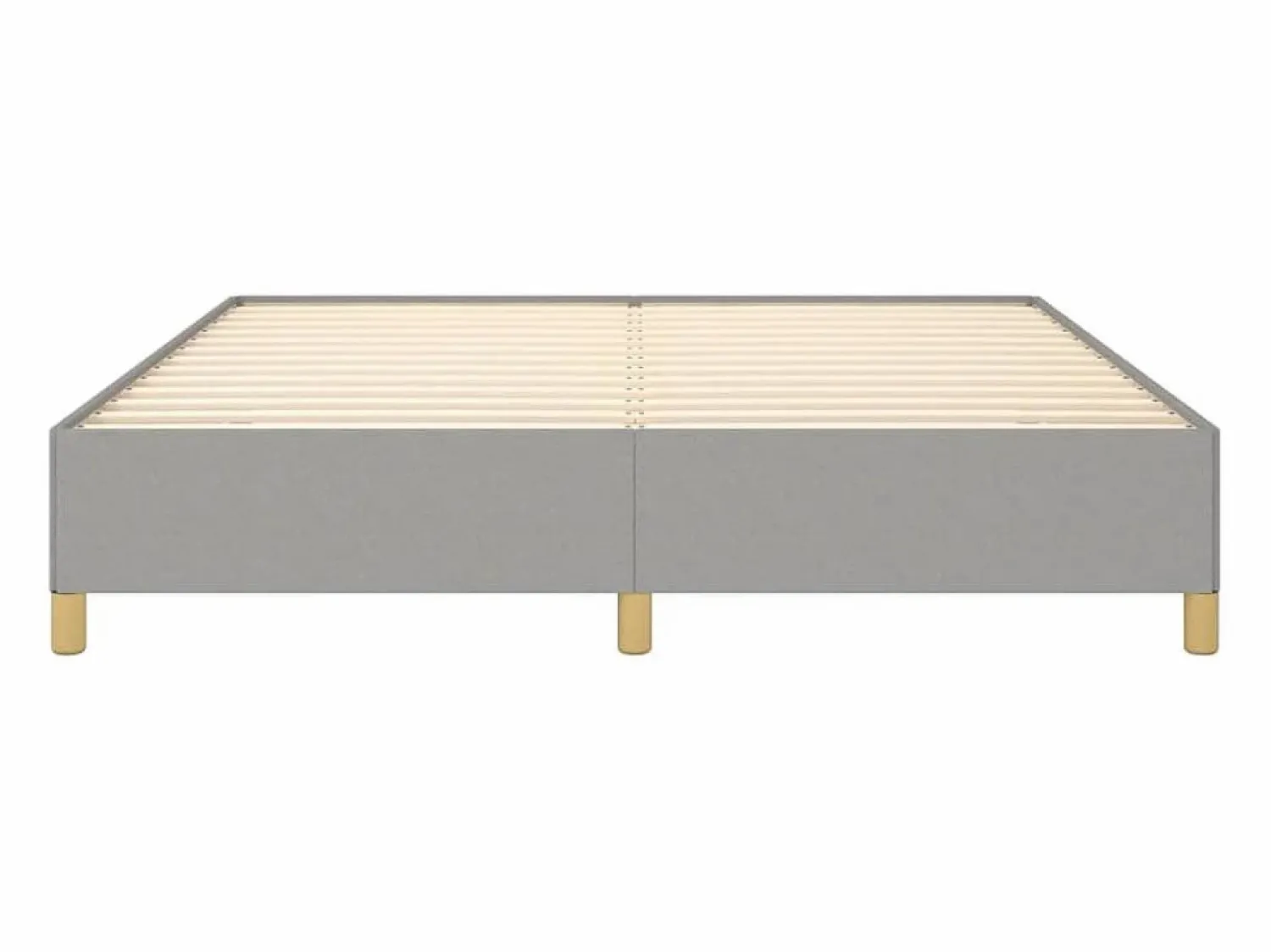 Discount Estructura de cama box spring tela gris claro 160x200 cm Somier - 160X200Cm