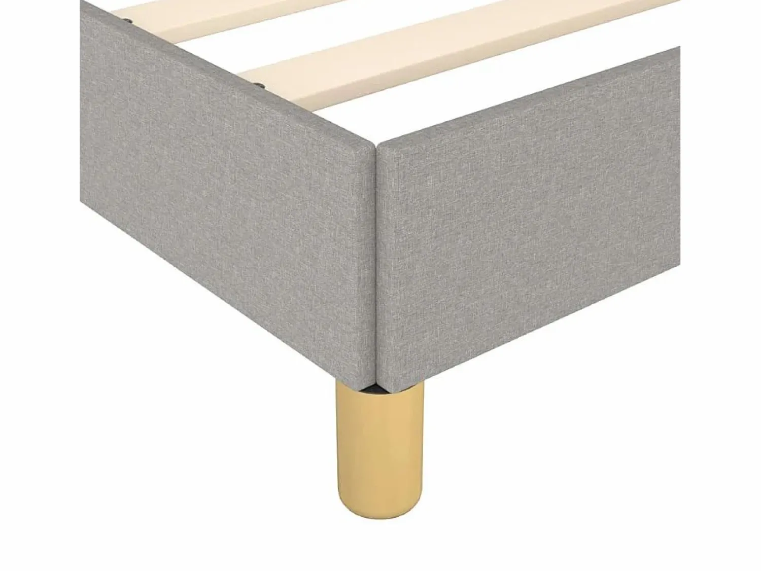 Discount Estructura de cama box spring tela gris claro 160x200 cm Somier - 160X200Cm