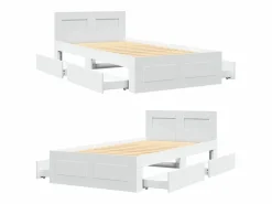 vidaxl Estructura de cama con cabecero sin colchón 100x200 cm