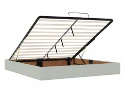 vidaxl Estructura de cama otomana sin colchón claro 160x200cm