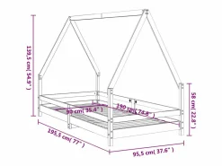 Best vidaxl Estructura de cama para niños madera de pino 90x190 cm Blanco