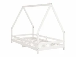 Best vidaxl Estructura de cama para niños madera de pino 90x190 cm Blanco