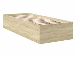 Hot vidaxl Estructura de cama sin colchón madera roble Sonoma 75x190 cm Color natural claro