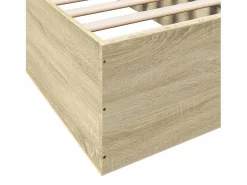 Hot vidaxl Estructura de cama sin colchón madera roble Sonoma 75x190 cm Color natural claro