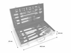 Outlet Sweeek Estuche para utensilios de barbacoa de 18 piezas Gris