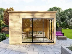EXPERTLAND Estudio / oficina de jardín de madera 14,7 m² - Espesor 45 mm - SYLVANA