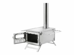 Best Estufa de Leña Portátil SucceBuy, 202 cm, Estufa Barbacoa para Tienda de Campaña con Tubos Plateado