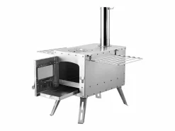 Discount Estufa de Leña Portátil SucceBuy para Acampada, Fabricada en Acero Inoxidable con Tubos de Chimenea Plateado