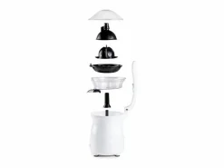 Best Domo Exprimidor de cítricos con palanca DO9269J 160W , tamiz ajustable, 460 ml, pico vertedor con tapa Blanco