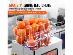 Exprimidor de Jugo de SucceBuy Extractorde Jugo de Comercial 120 W, Exprimidor de Cítricos en Acero Inoxidable con Caja de Filtro Extraíble