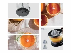 Sale Exprimidor eléctrico AMPA07 700 ml con 2 conos y pico vertedor, 40W, piezas aptas para lavavajillas Materiales Y Utensilios De Cocina
