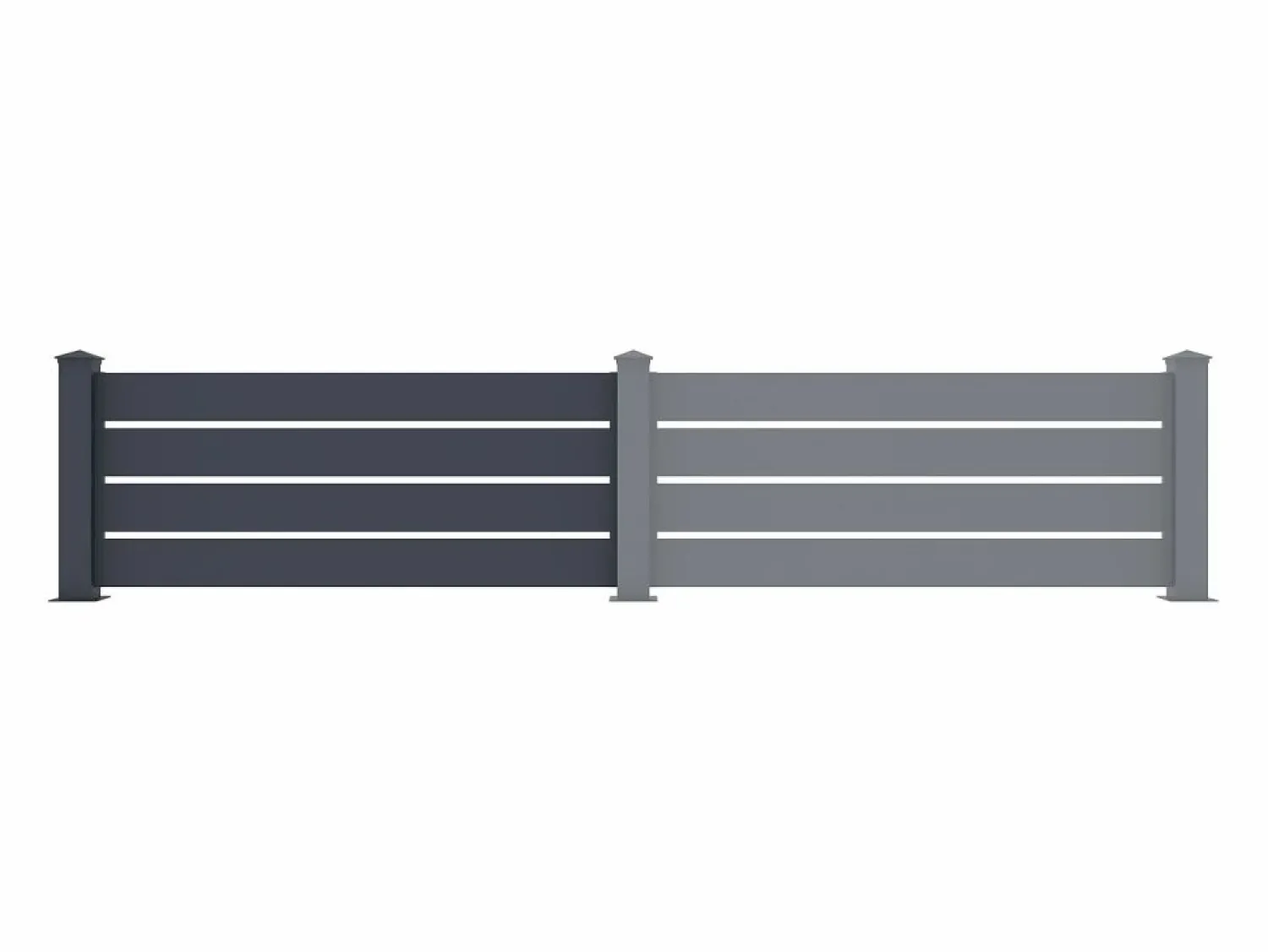 EXPERTLAND Extensión de valla con relieve Alt. 80,3 x Ancho 178,3 cm de aluminio antracita - PRIMO