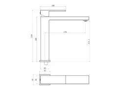 Hot Fangolo grifo mezclador alto cromado para lavabo Grifo