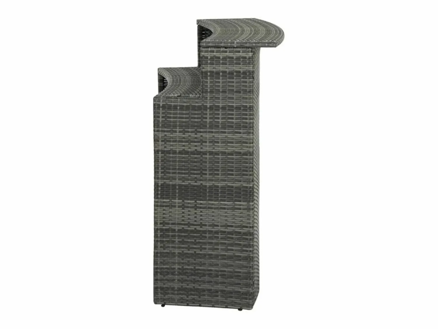 Best Farid Mesa alta de jardín ratán sintético 120x55x110 cm Mesa Alta