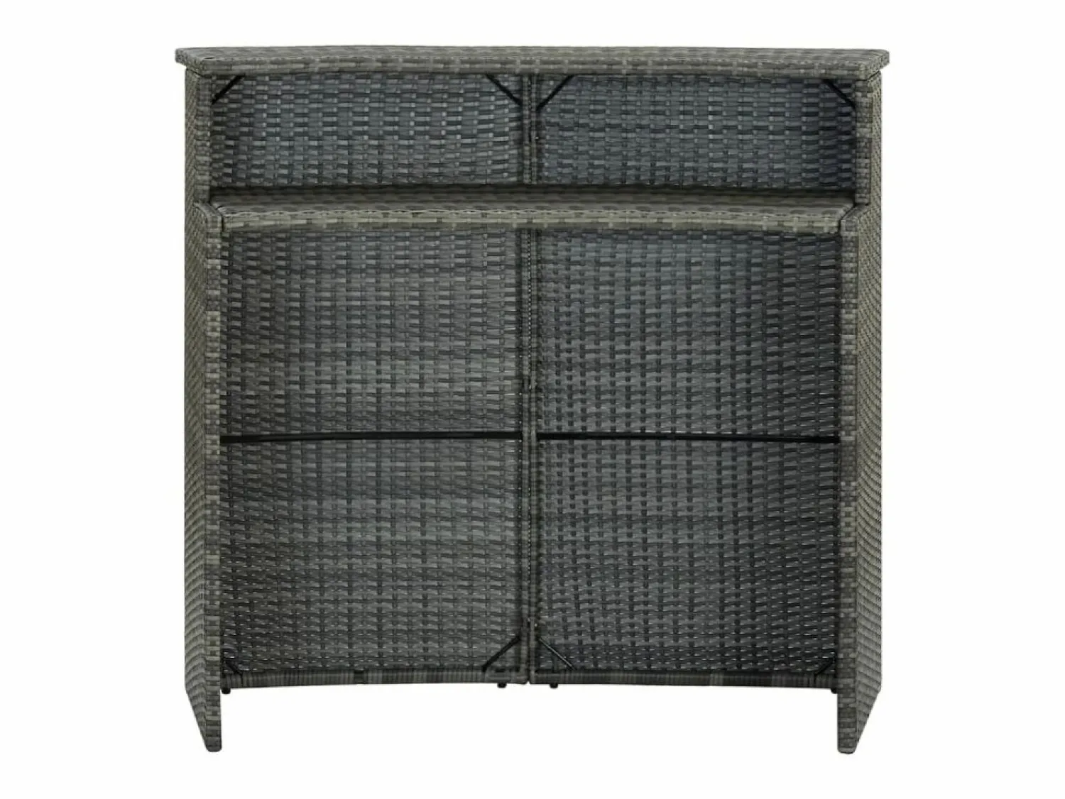 Best Farid Mesa alta de jardín ratán sintético 120x55x110 cm Mesa Alta