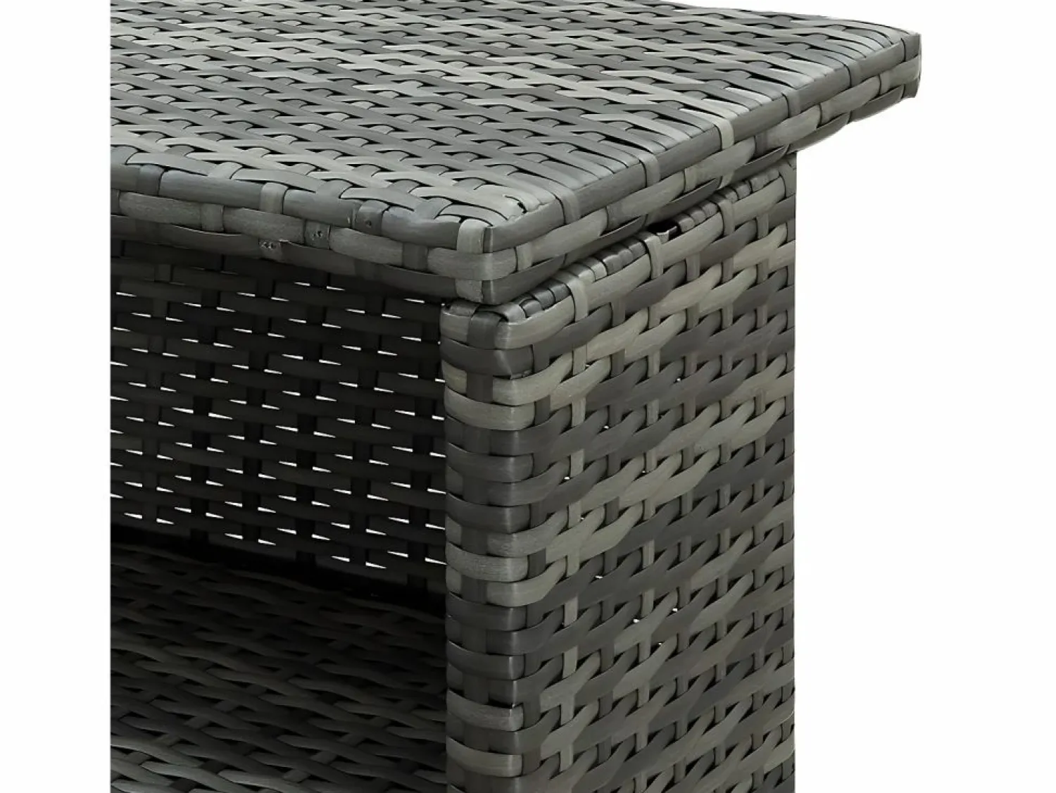 Best Farid Mesa alta de jardín ratán sintético 120x55x110 cm Mesa Alta