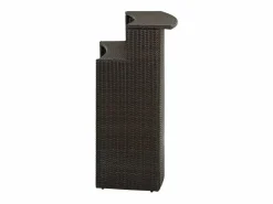 New Farid Mesa alta de jardín ratán sintético marrón 120x55x110 cm Mesa Alta