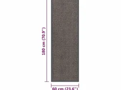 Sale Felpudo de nudo marrón oscuro 60x180 cm ES577233 Marru00f3n