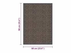 Clearance Felpudo de nudo marrón oscuro 60x90 cm ES881242 Felpudo