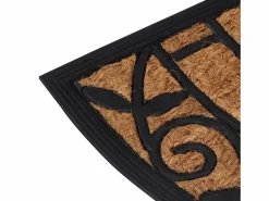 Discount Felpudo semicircular de goma y fibra de coco 45x75 cm ES926673 Marru00f3n