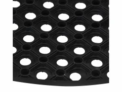 Hot Felpudo semicircular de goma 45x75 cm ES521539 Negro