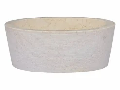 Clearance Garden Furniture Fiera Lavabo mármol Ø40x15 cm Crema
