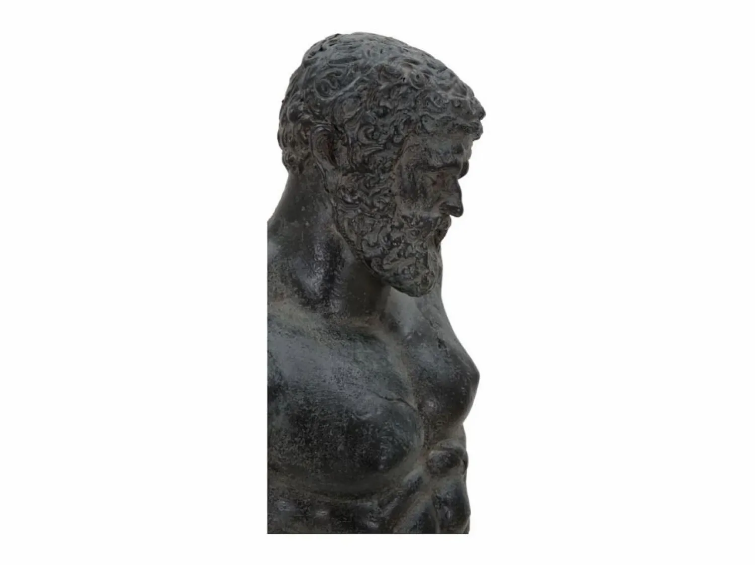 Figura decorativa busto de hombre en resina negra Ercole