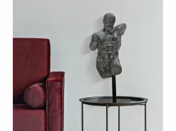Figura decorativa busto de hombre en resina negra Ercole