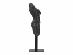 Figura decorativa busto mujer de resina negra Afrodite