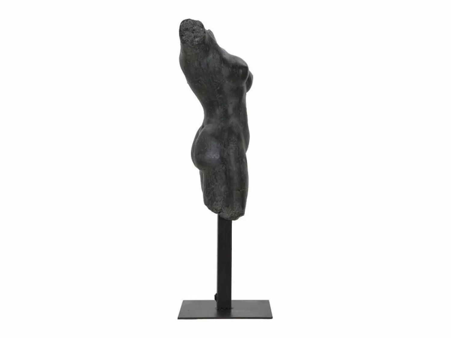 Figura decorativa busto mujer de resina negra Afrodite