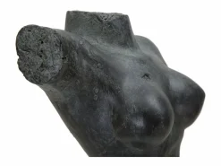 Figura decorativa busto mujer de resina negra Afrodite