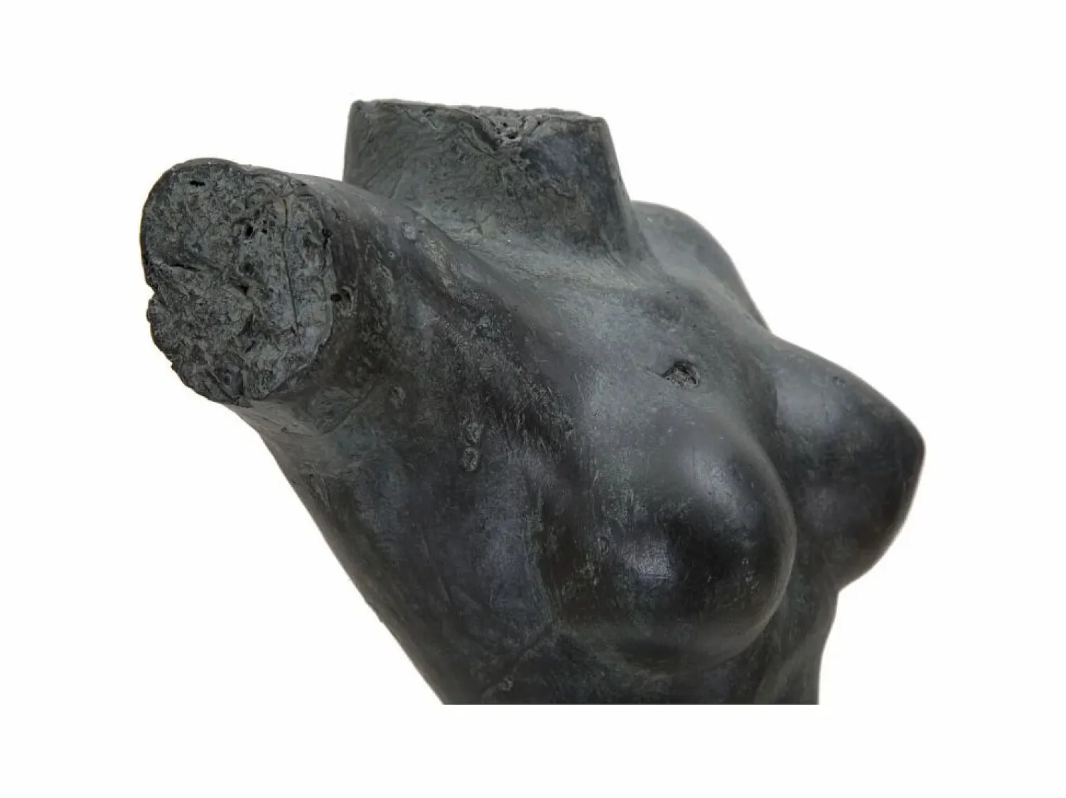 Figura decorativa busto mujer de resina negra Afrodite