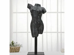 Figura decorativa busto mujer de resina negra Afrodite