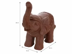 ML-DESIGN Figura decorativa elefante 36 x 19 x 39 cm marrón de jardín de óxido de magnesio